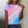 2025 Women's Street Fashion T-shirt Dream Star 3d Printed Short-sleeved All-match Daily Round Neck Top Women's Clothing