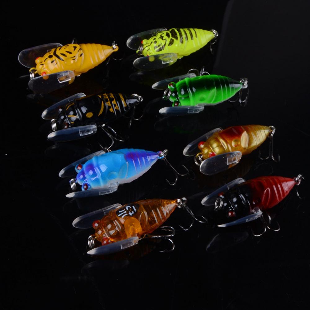 Cicada Imitation Soft Bait with Fluttering Wing Surface Lure for Bass Snakehead Topwater Fishing Topwater Popper for Freshwater Saltwater Fishing