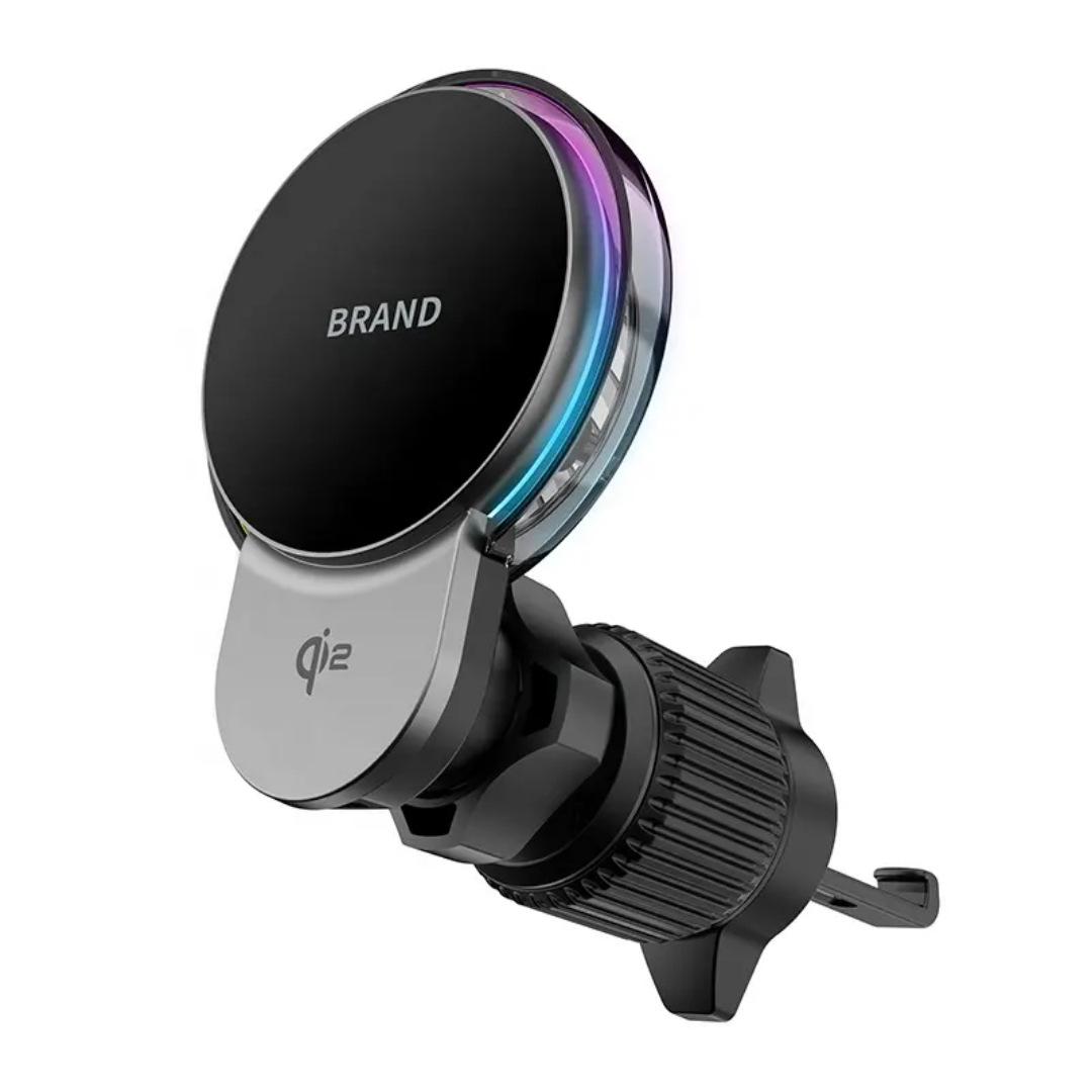 QI2 15W Magnetic Wireless Car Charger & Phone Cooler with Flexible Mount (2025) Rechargeable