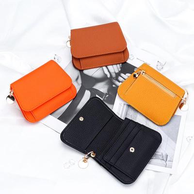 Portefeuille Court pour Femme en Cuir Véritable de Vache RFID avec Multi-Fentes pour Cartes, Porte-Monnaie et Porte-ID - Mode Japonaise et Coréenne