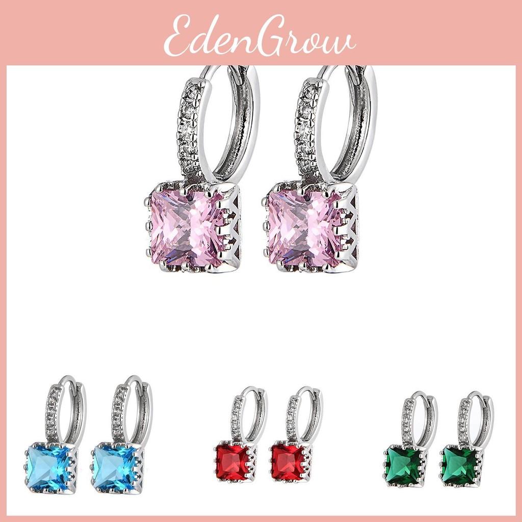 Stylish Zircon Square Alloy Earrings For Women Geometric Summer 2022 Jewelry Unique