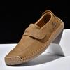 Men Women Casual Slip-On Driving Moccasins Hand-Stitched PU Leather Loafers Lightweight Flat Shoes Fall