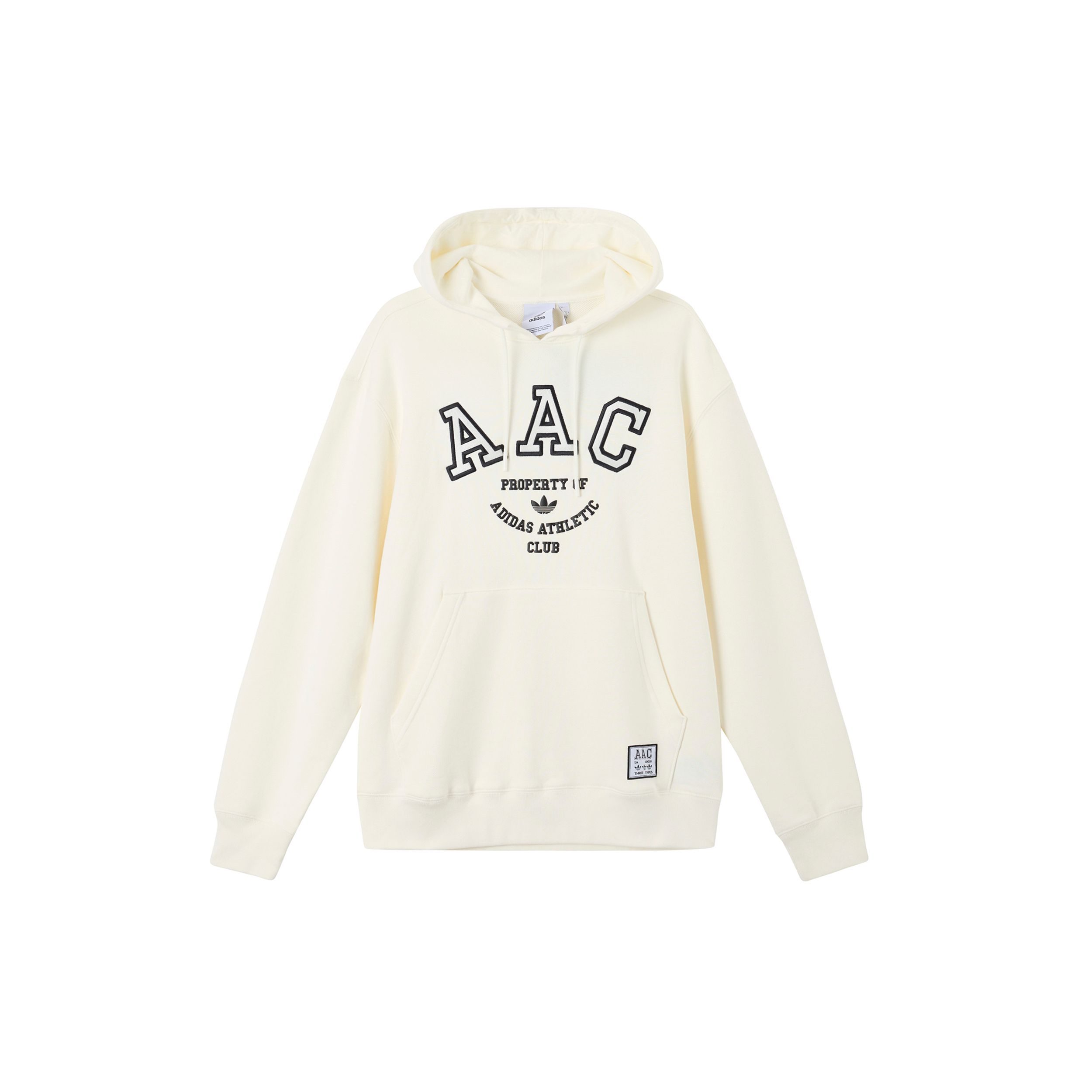 

Толстовка Adidas Originals Trefoil Aac с вышивкой букв, свободная мужская толстовка с длинными рукавами, белая IM4578 S