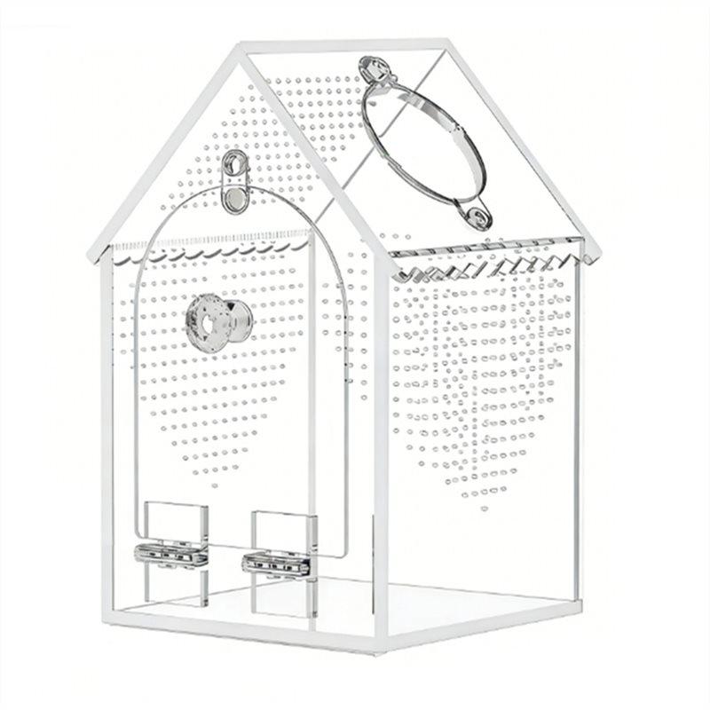 

A25F-Jumping Spider Enclosure, Front-Opening Seamless Acrylic Tarantula Terrarium With Feeding Port, Warp-Proof Design Bug Habit прозрачный
