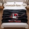 Linkin Park Printed Flannel Blanket Custom Name Text Soft Warm Throw For Bedroom Holiday Gift
