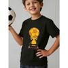 Boys Cartoon Football Trophy Graphic Crewneck Short Sleeve T-Shirt