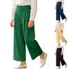 Girls Elastic Waist Wide Leg Pants Casual Loose Fit Trousers Comfortable Soft Fabric Suitable for Everyday Wear and Outdoor Activities