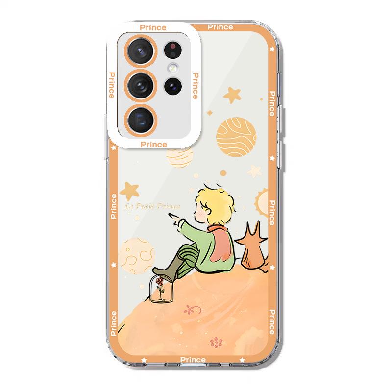 Etui na telefon komórkowy Samsung M11 Angel Eye z wizerunkami Małego Księcia, Małego Lisa i postaci z anime. Przezroczysty design i uroczy styl Ultra.