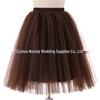 Elegant Five-Layer Tulle Half-Length Puffy Skirt - 65cm Long