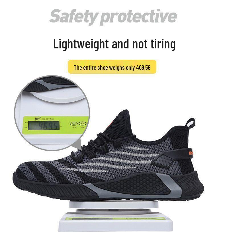 Breathable Steel Toe Safety Shoes - Anti-Smash, Anti-Puncture, Soft Sole, Comfortable Work Shoes for Men