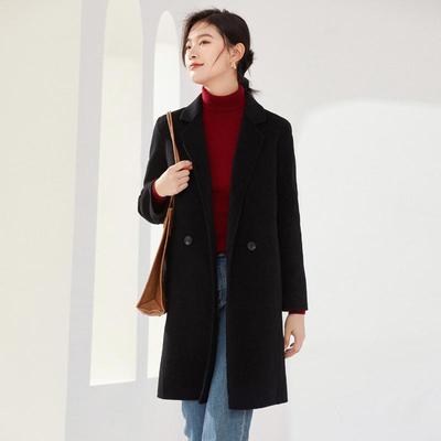 100% Wool Women Coat Autumn Wool Blazer Handmade Pea Coat Winter Warm Wool Coat