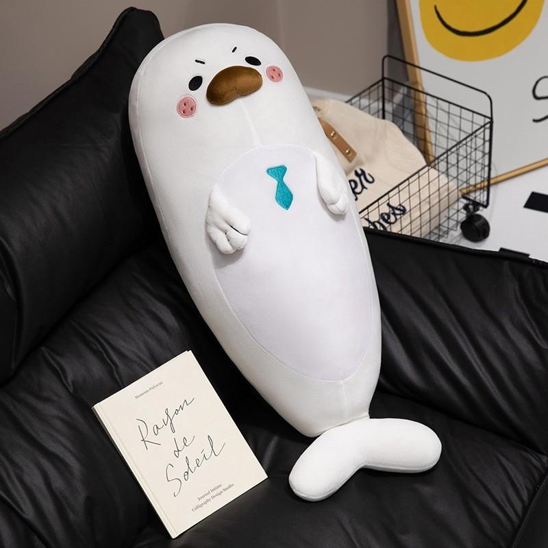 Bow Seal Tie Plush Toy Marine Animal Stuffed Doll Decoration Kids Gift 65cm