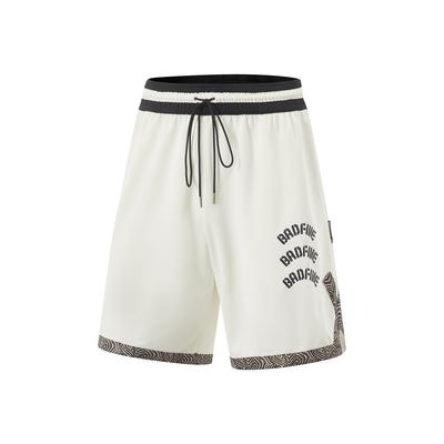 Li Ning Badfive Comfortable Versatile Simple Basketball Shorts Men Bottoms Off-White AAPV023-6