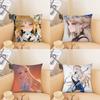 Cartethyia Anime Game W-Wuthering Waves Pillow Case Square Pillow Bedroom Sofa Leisure Comfort Living Room Home Decoration 40X40