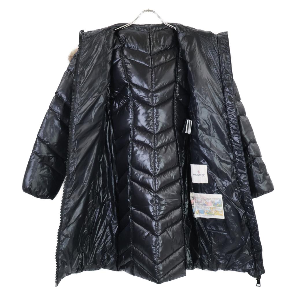 MONCLER FULMAR fur-lined down hoodie coat O blackUsed