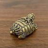 Brass Chinese Dragon Turtle Figurines Small Desk Ornaments Feng Shui Animal Home Office Decor Craft Sculpture