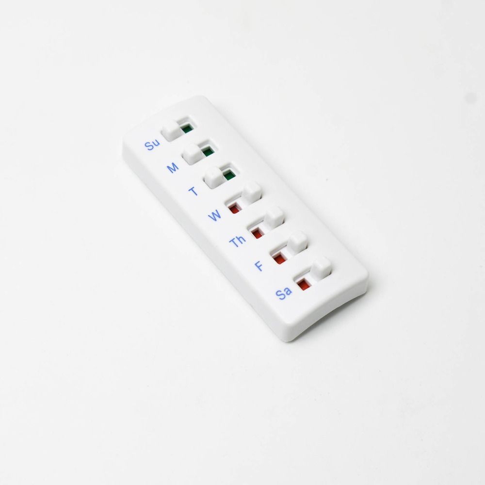 Anti-Slide Design Reusable Pill Tracker Medicine Tracker Pill//Vitamin/Pet Med