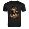 Smoking Skeleton Money Gangster Cartoon Graphic Tee