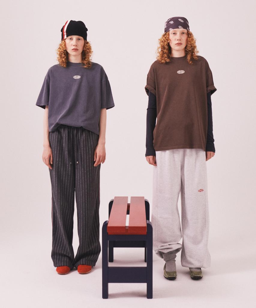 Minasu Mns Pinstripe Wide Brushed Pants_Gray