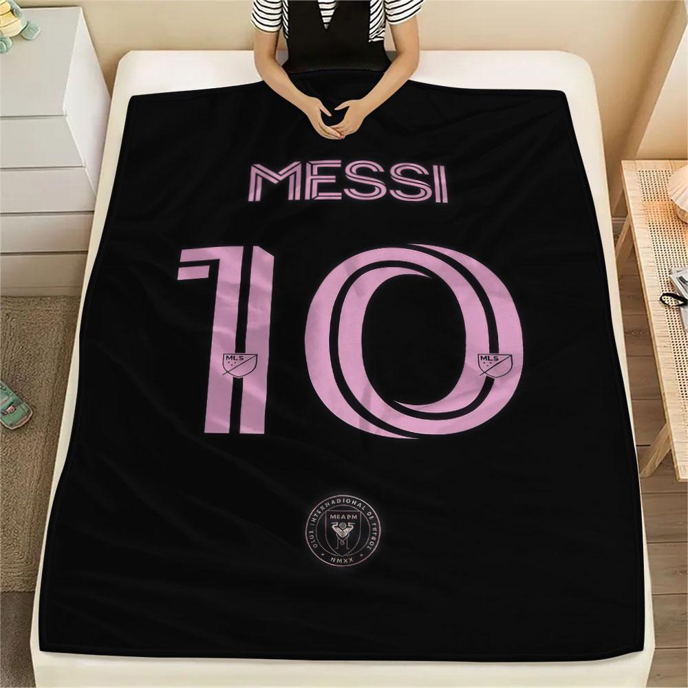 1PC Lionel Messi Patterned Flannel Blanket Suitable For All Seasons for Home Decor Warmth and Comfort Gifts Holiday Present