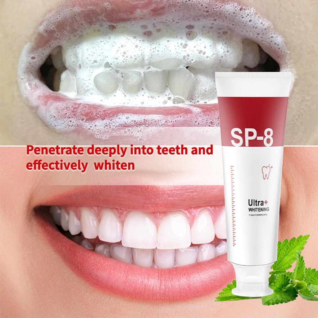 Sp8 Super Whitening, Sp8 Toothpaste, Super Whitening Teeth, Probiotic Whitening Toothpaste, Deep Cleaning Care Toothpaste, Fresh Breath