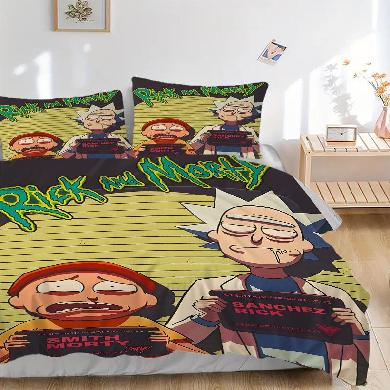 

3pcs Sanchez Rick Duvet Cover Set, 1 Duvet Cover + 2 Pillowcases (No Insert), High-Definition Print for All Seasons,Durable yy251103050 135x200cm