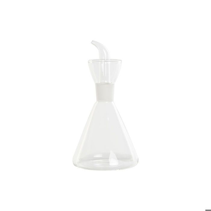 Glass Oil Dispenser - DKD HOME DECOR - 11.5 X 11.5 X 22 Cm - Borosilicate Glass - Transparent - 500 Ml