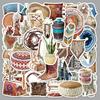 50 Bohemian-Style Retro Woven Stickers: Realistic, Creative, Waterproof Décor for DIY Journals