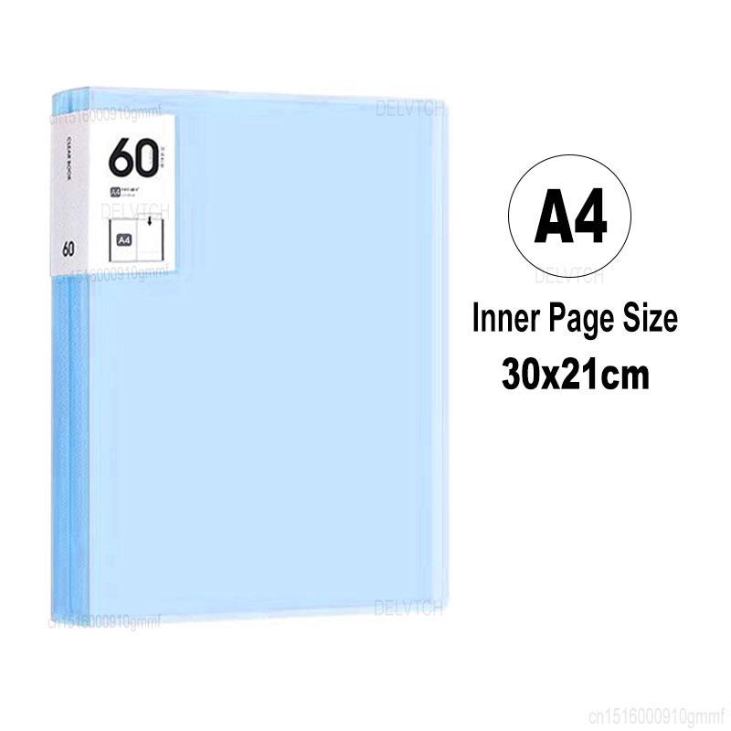 60Pocket A4 A3 File Folder Picture Album Document Storage Bag Display Book Painting Drawing Paper Po Art Collection Organizer