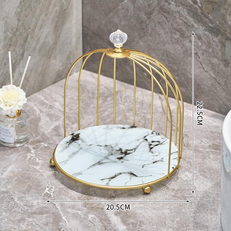 Nordic Vanity Table Birdcage Shelf Makeup Storage Box for Bathroom