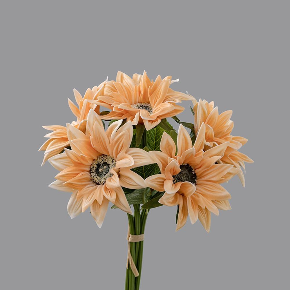 

Realistic Artificial Sunflower Bouquet Elegant Simulated Sunflower Fake Flower Living Room Decor шампанского