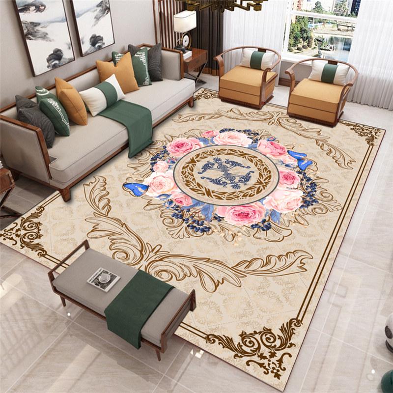 Customized Nordic Light Luxury Carpet for Living Room, Bedroom, or Cloakroom