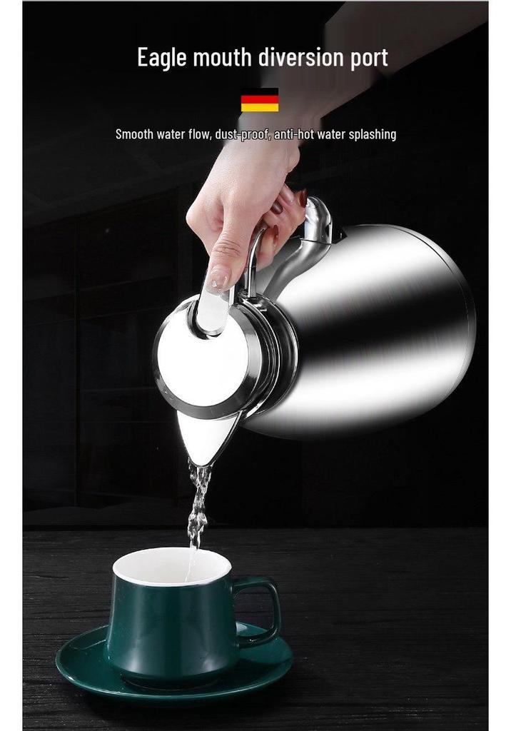 6 Stainless Steel Thermos - Large Capacity Home Kettle for Hot Water, Long-Lasting Vacuum Insulation