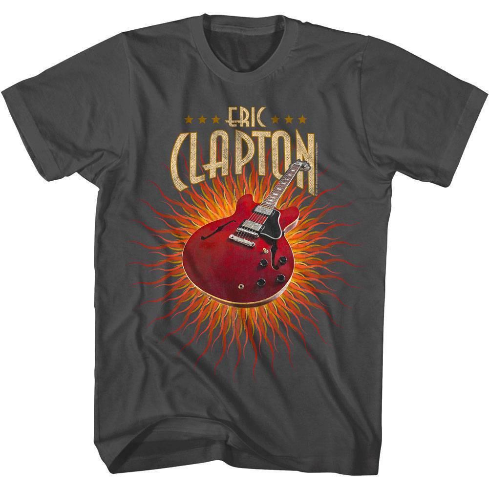Eric Clapton Gibson Guitar Flames Men T Shirt S
