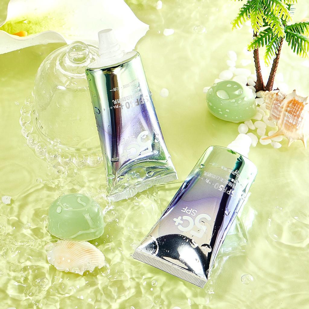 Hanweini Protector Solar Blanqueador FPS 50 Protector Solar Facial Ligero para Mujeres Crema Iluminadora con Protección UV