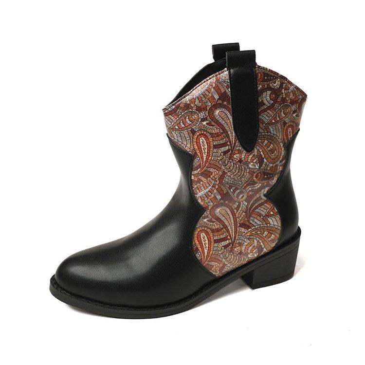 

Ботинки-рыцари на большой печатной платформе, новые осенне-зимние богемные женские ботинки с острым носком и V-образным вырезом 43 оранжевый