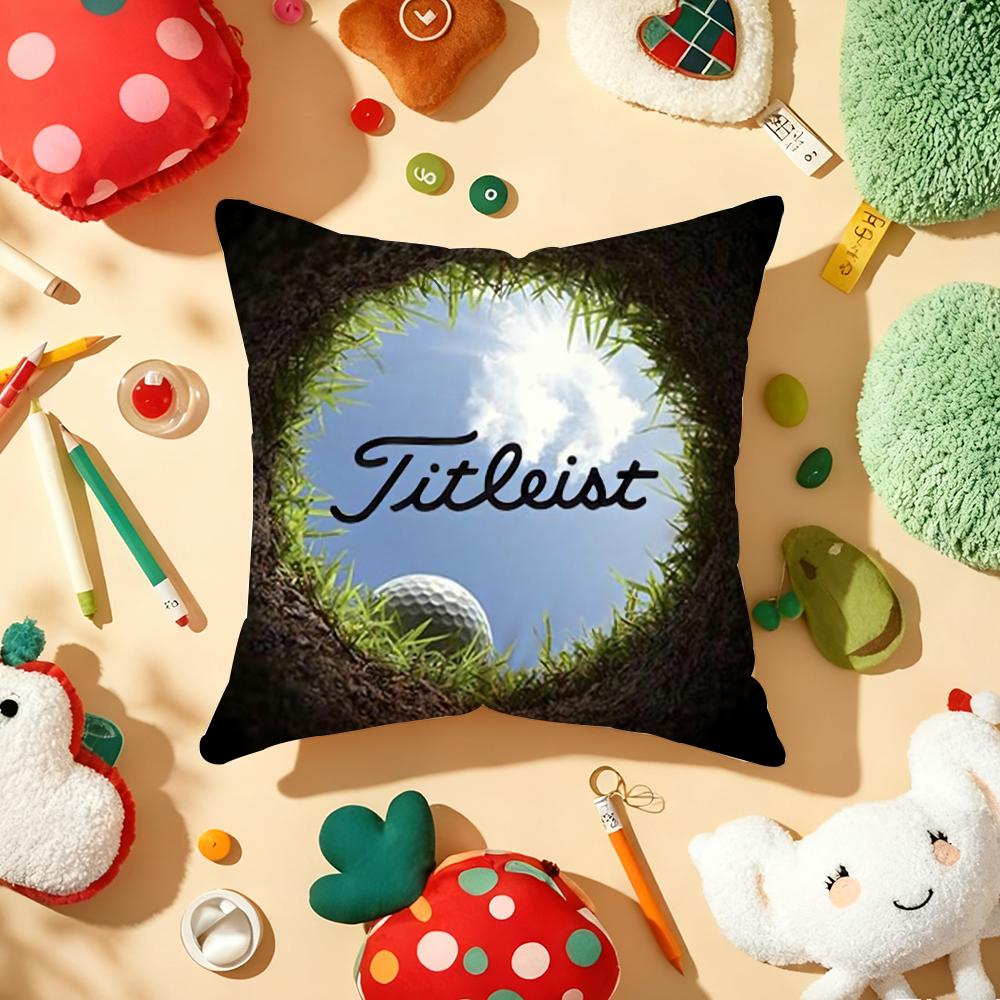 Fishion Cool T-T-Titleists Pillow Case Plush Fabric Soft Double-Sided Printed Sofa Warm Winter Home Gift Cushion Cover