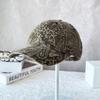 25 autumn and winter new retro printed denim baseball cap women's face small cap trendy hat