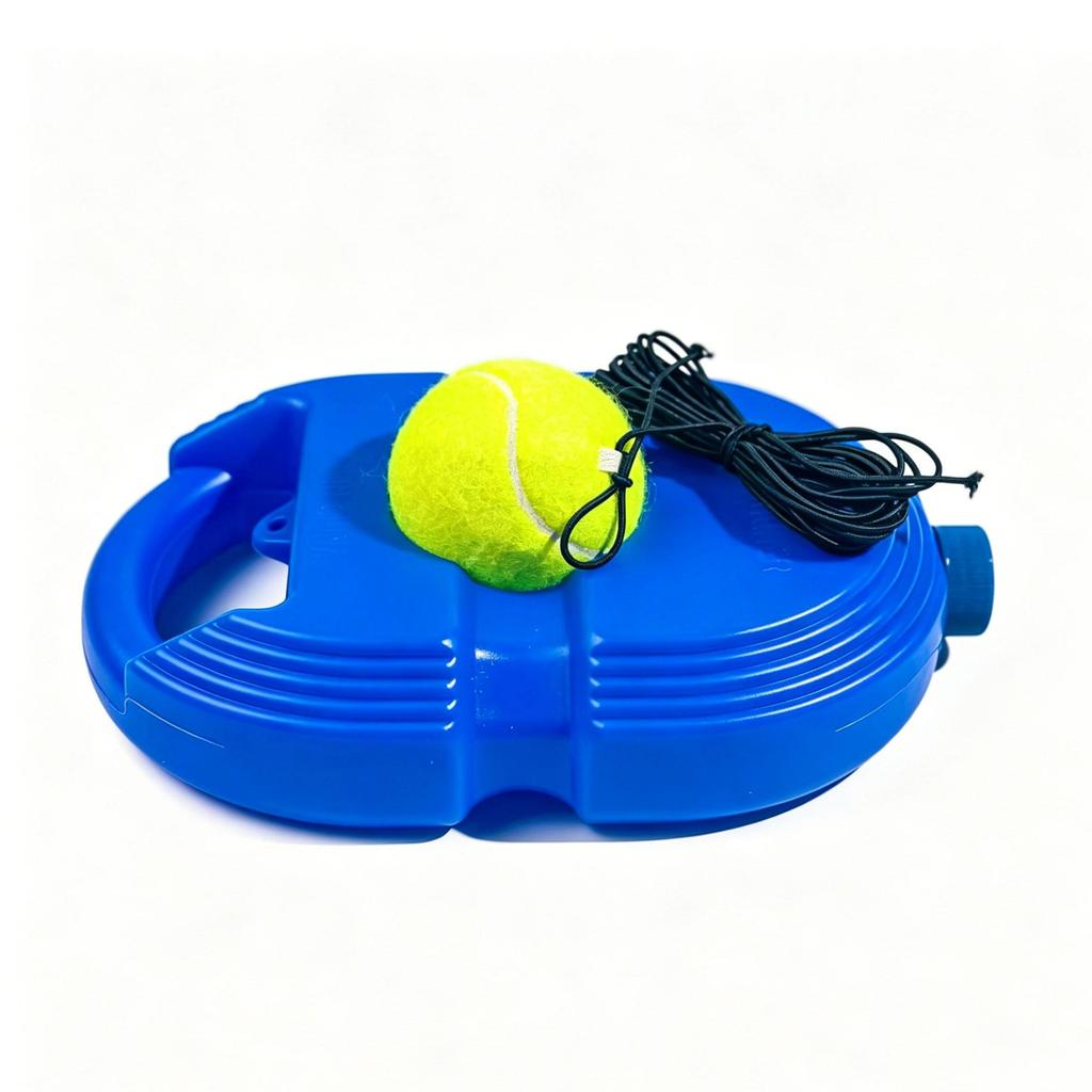 Tennis Trainer Rebound Ball for Beginner Indoor/Outdoor, Training Equipment with Elastic String Weighted Base, Portable Tennis Trainer for Kids Adults