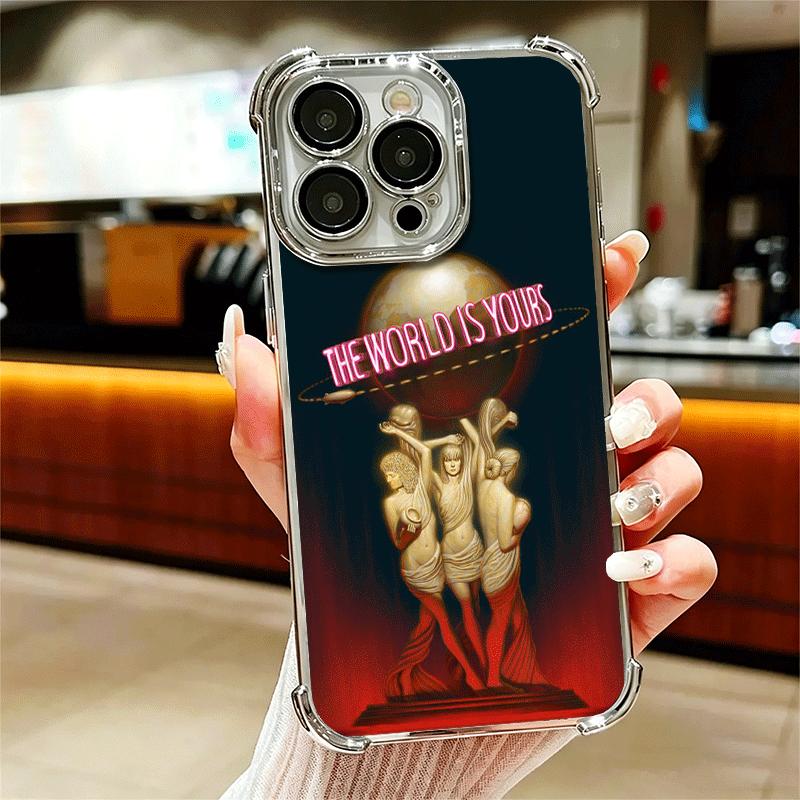 Scarface 1983 Al Pacino Custodia Morbida per Telefono per iPhone 15 16 17 Air 14 Pro Max 16E Plus 13 12 Mini Placcata Anti-caduta Fundas
