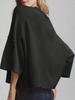 Women's Oversized Cropped Knit Sweater Short Sleeve Crew Neck Lightweight Summer Top
