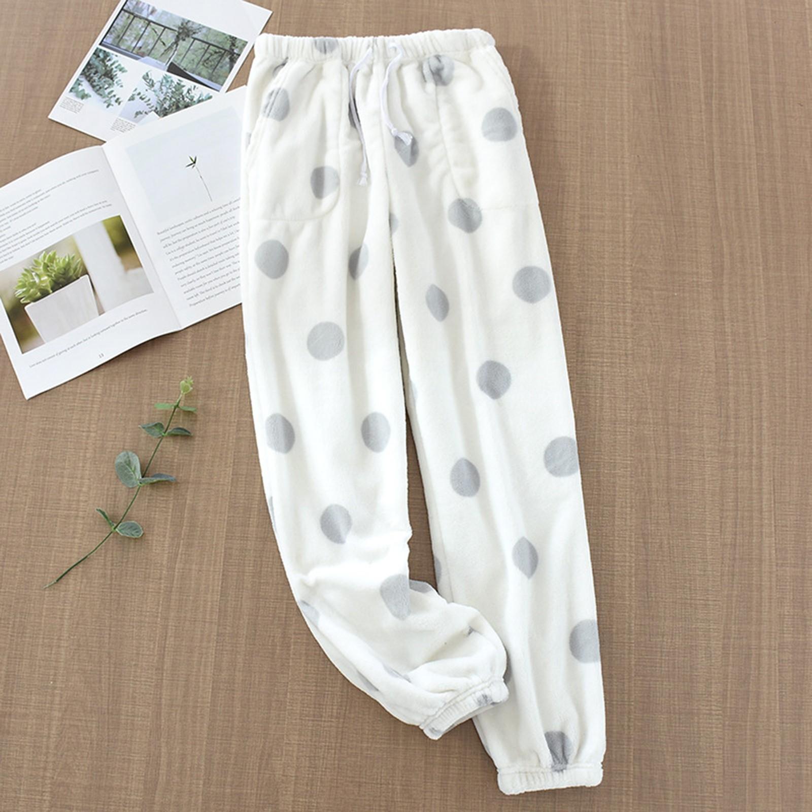 

Женские термофлисовые карманы пижамные теплые повседневные брюки домашние пижамные штаны L