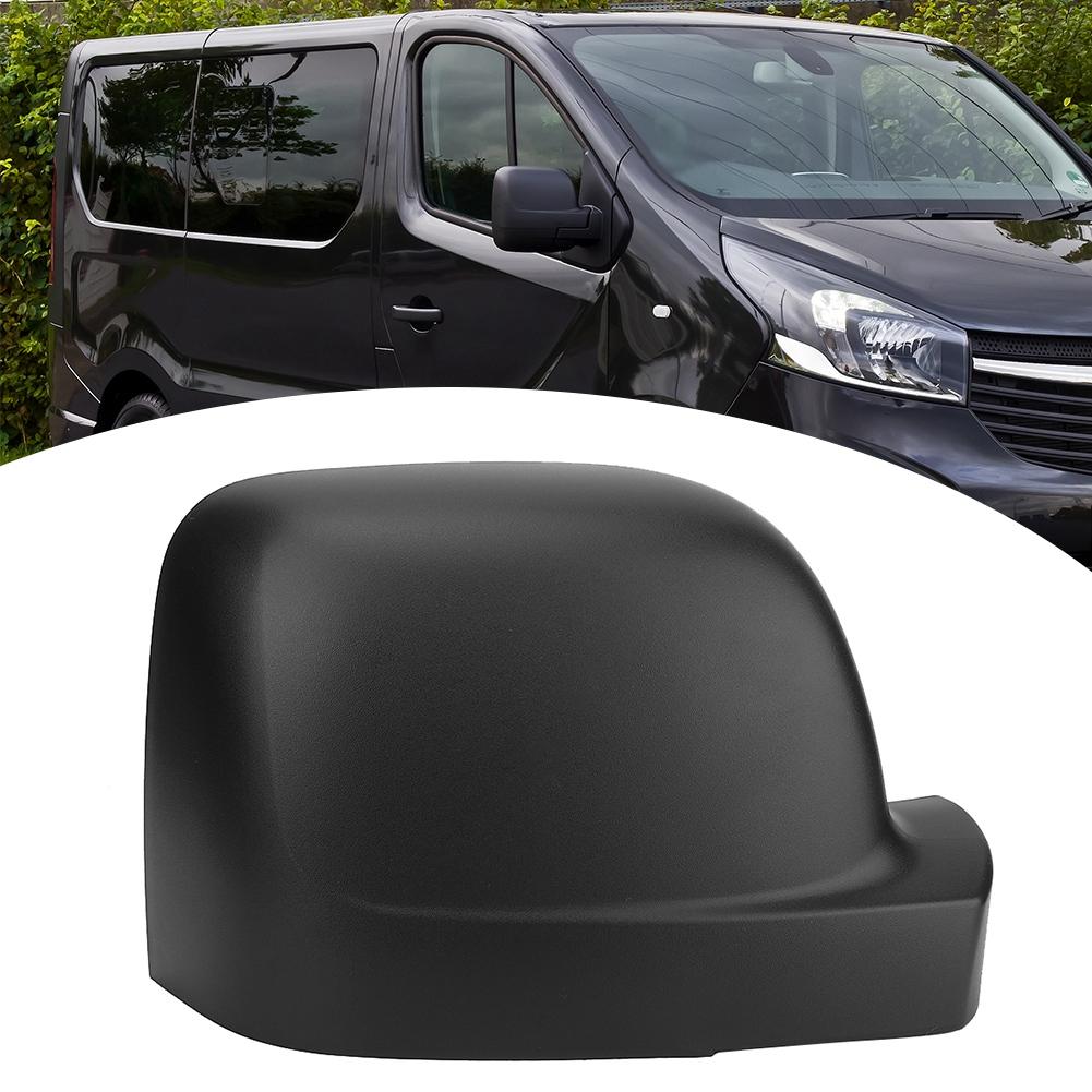 Paar Mattschwarze ABS Rückspiegelabdeckung Passend für Fiat Talento 2016  (Recht)