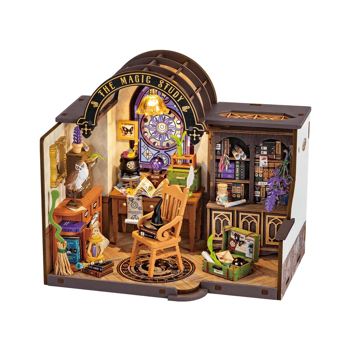 Robotime Rolife 3D Puzzles The Magic Study Diy Miniature House Dg166
