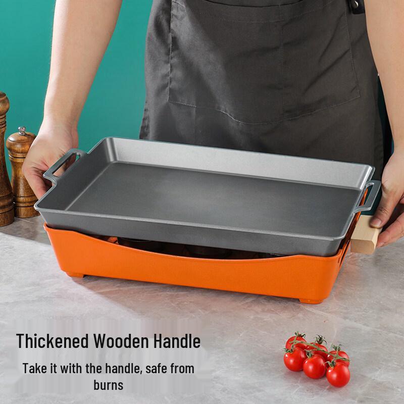 Commercial Aluminum Non-Stick Grilled Fish Pan