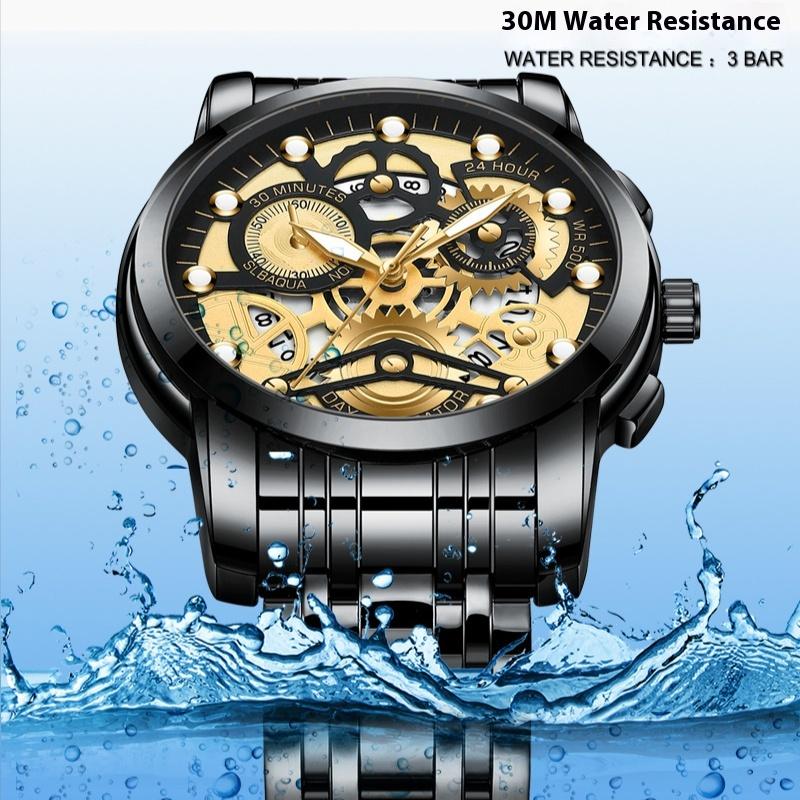 VA VA VOOM Men's Hollow Wrist Watch Student Waterproof Men's Watch Luminous Internet Celebrity Watch