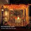 LED Solar Curtain String Lights Outdoor Waterproof Garden Wall Decoration Fairy Garland 8 Lighting Modes Christmas Lighting