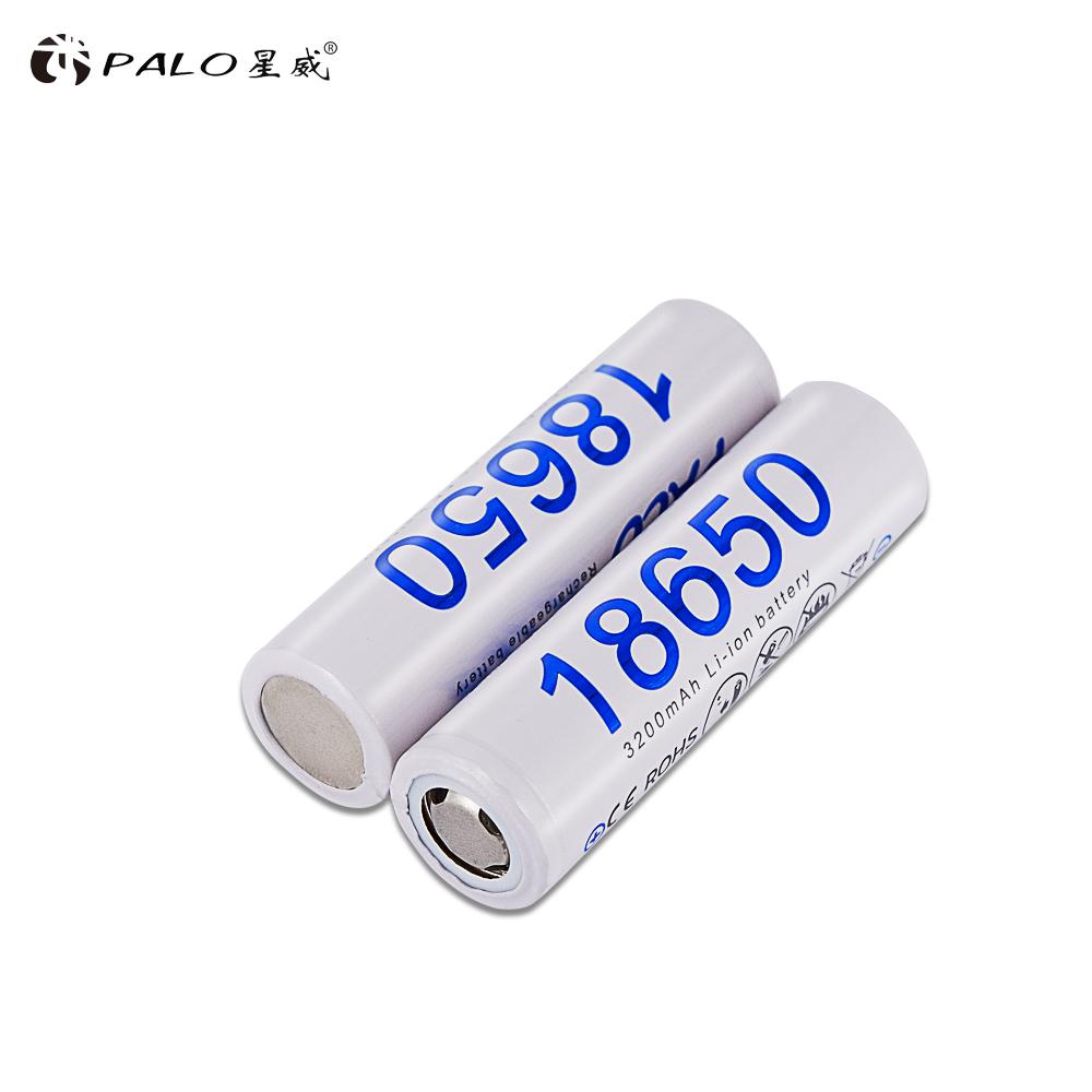 PALO 3.7V 3200mAh 18650 LI-ION Lithium Rechargeable Battery For Flashlight Toys Flashlight Electronic Scooter LED Flashlight Lamp Lighting