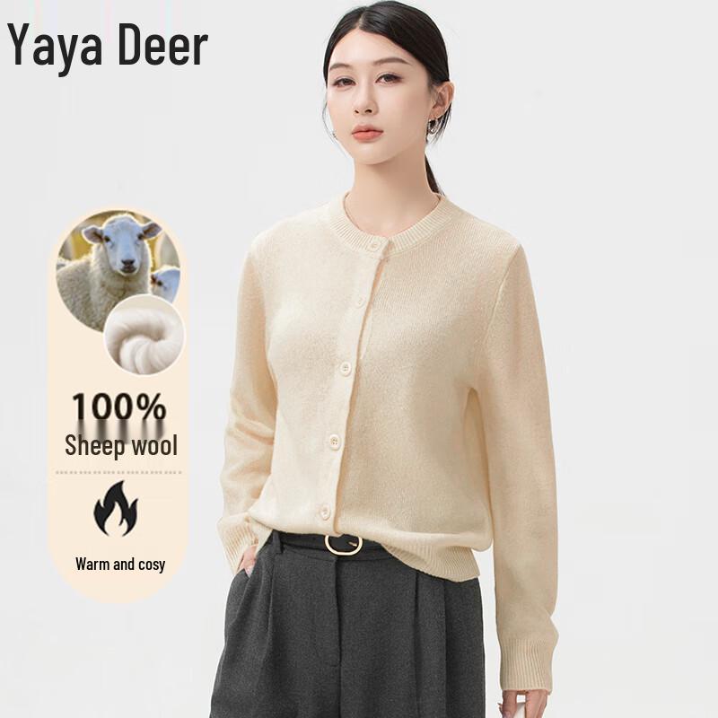 

Yalu Women s 100% Merino Wool Round Neck Sweater