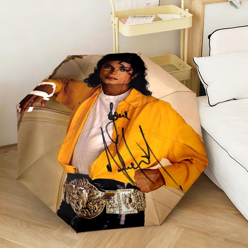 1PC Michael Jackson Automatic Umbrella - Suitable Travel Outdoor Portable Umbrella Birthday Gift Daily Essentials
